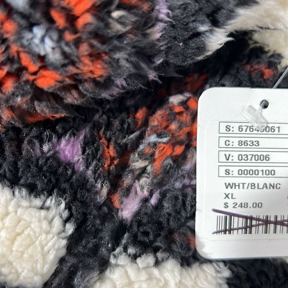 FREE PEOPLE ELEVATION REVERSIBLE JACQUARD FLEECE SNOWCAP COMBO NWT XS - Picture 9 of 9
